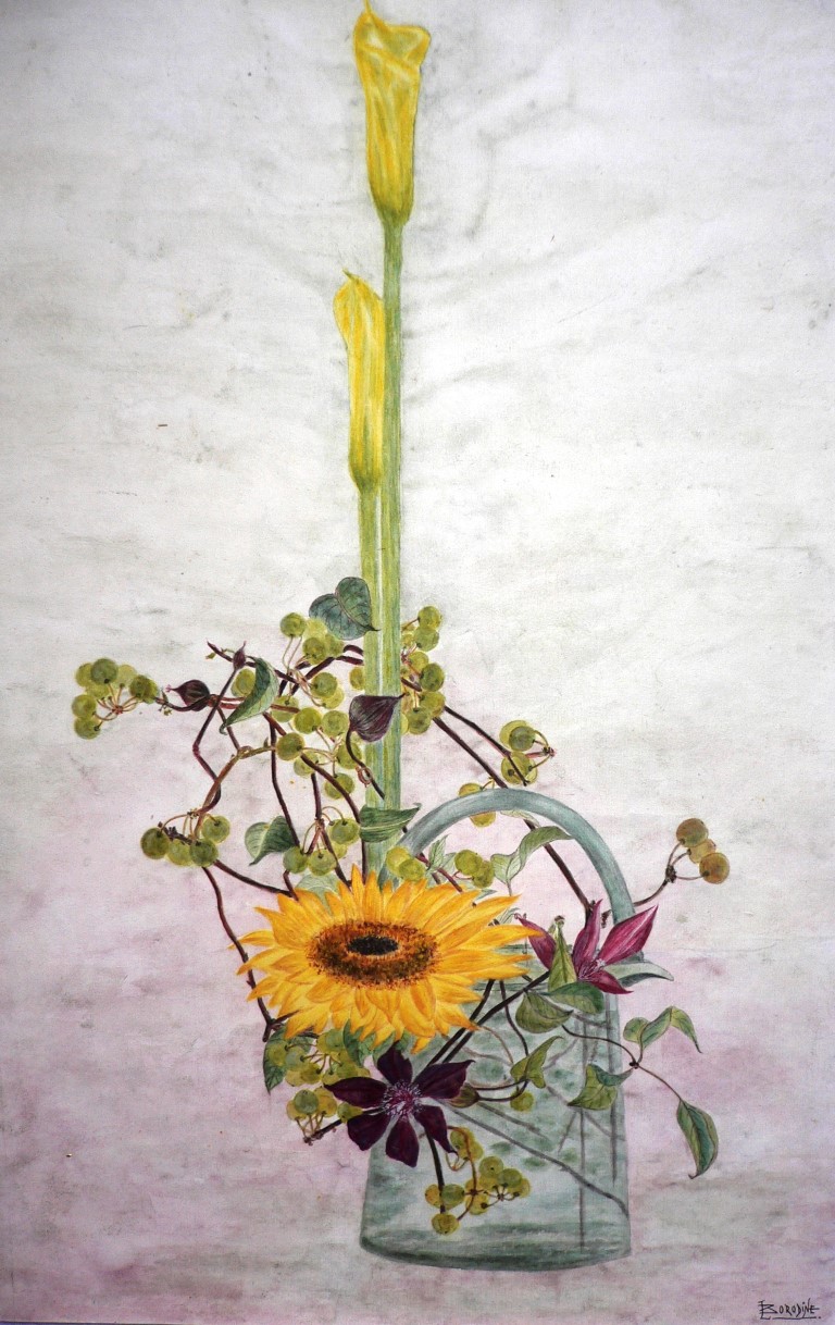 Ikebana au tournesol