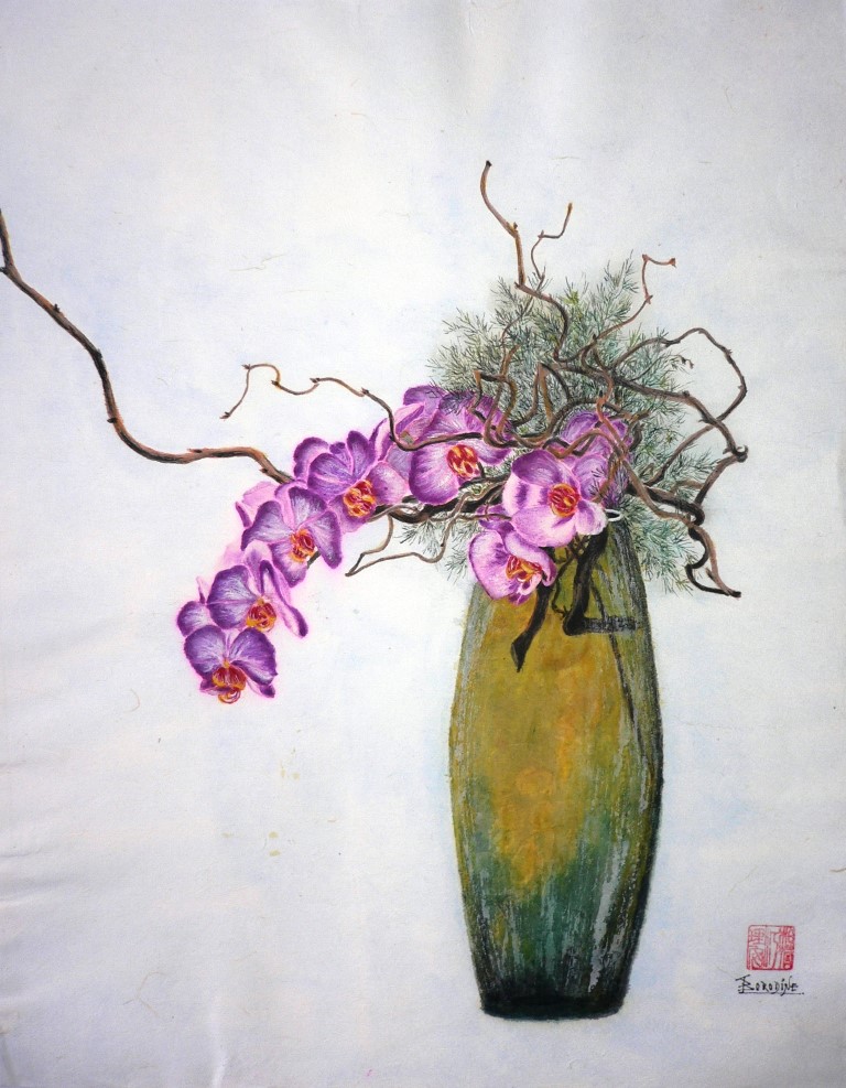 Ikebana les orchidees