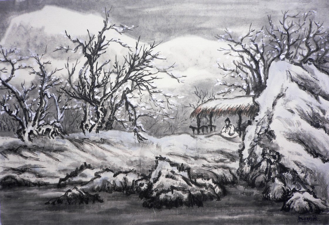 Méditation sous la neige