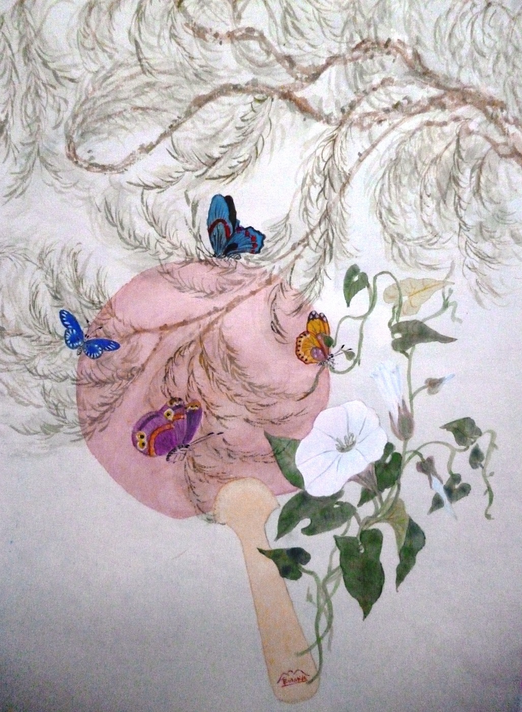 Uchiwa et papillons